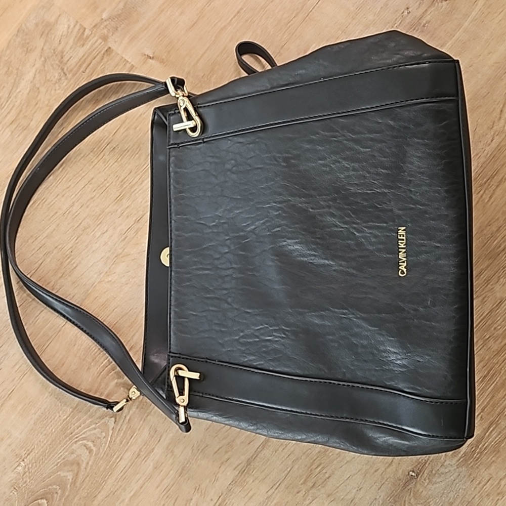 Calvin Klein black shoulder bag, faux leather